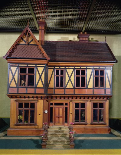 Dolls house purchased and furnished by Queen Mary, made by Ascroits of Liverpool by English School